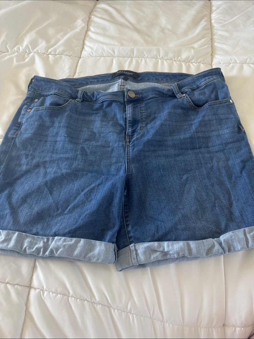 Liverpool Women’s Rolled-Hem Denim Shorts - Blue